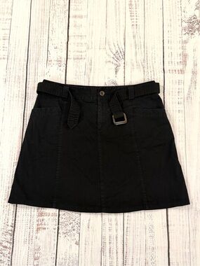 White Stag Stretch Womens 10. Mini Skort Black Cotton Belted Pockets Gorpcore